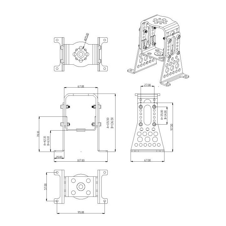 Hacker - Castello motore elettrico Medio A40-A50