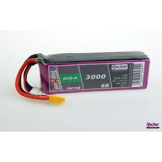 Hacker - Batteria TopFuel LiPo 20C ECO-X 3000mAh 6
