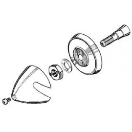 MP JET - Ogiva alluminio 40 mm asse Ø 5