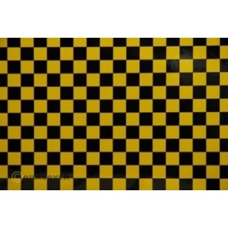 Oracover -  OraFUN4  Giallo/Nero scacchi 12,5x12,5