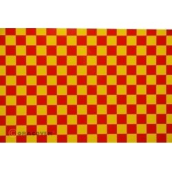 Oracover -  OraFUN4  Giallo/Rosso scacchi 12,5x12,