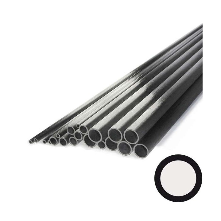 Tubo in carbonio ø 2 x 1 x 1000 mm