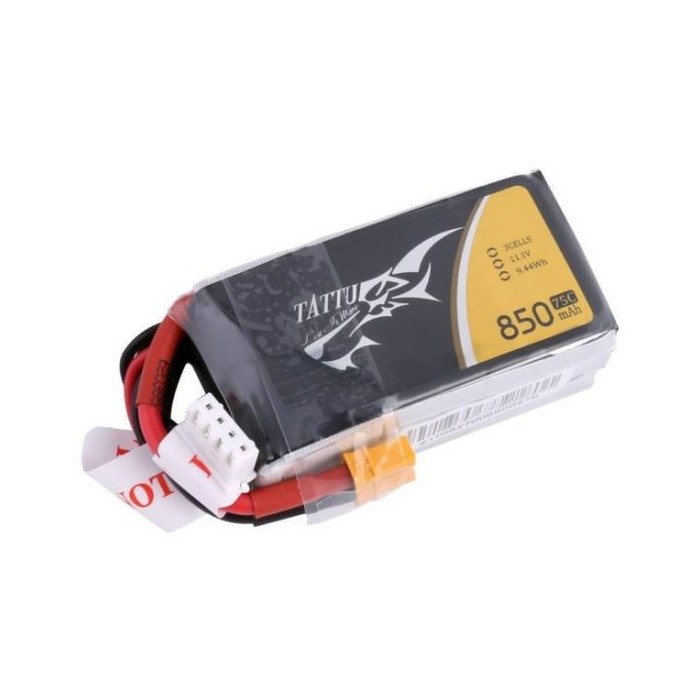 Tattu by Gens ACE - Batteria Lipo 3S 850mAh 75C -