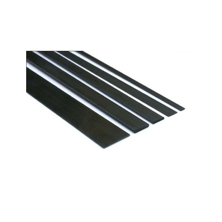 Listello in carbonio pieno 2x12x1000 mm