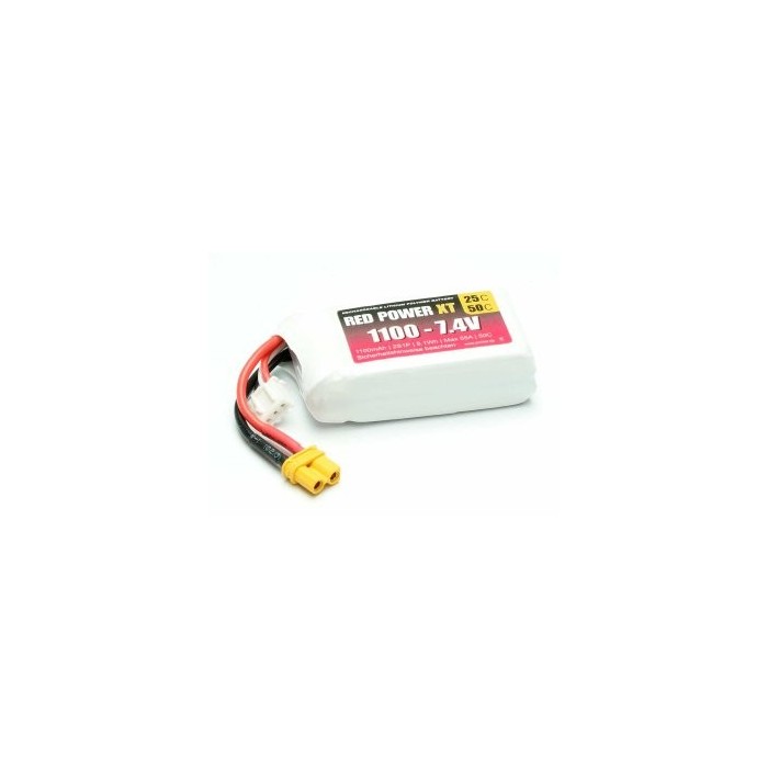 Red Power XT - Batteria LiPo 1100mAh  50C 2S - XT6