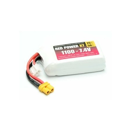 Red Power XT - Batteria LiPo 1100mAh  50C 2S - XT6