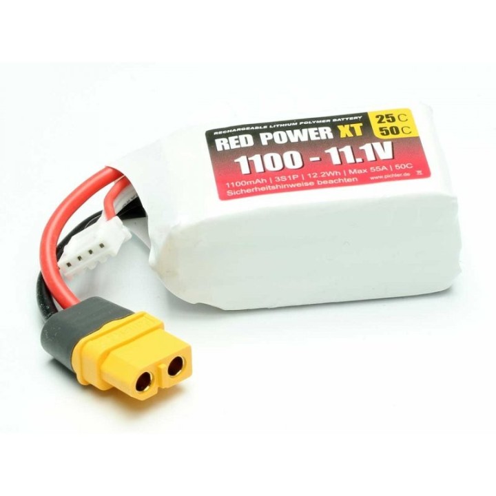 Red Power XT - Batteria LiPo 1100mAh  50C 3S - XT6
