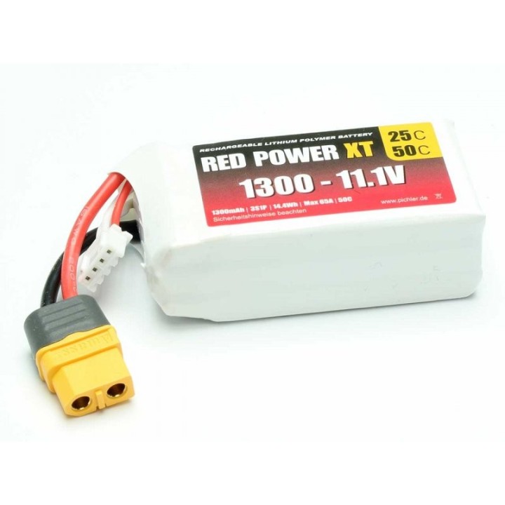 Red Power XT - Batteria LiPo 1300mAh  50C 3S - XT6