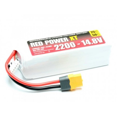 Red Power XT - Batteria LiPo 2200mAh  50C 4S - XT6