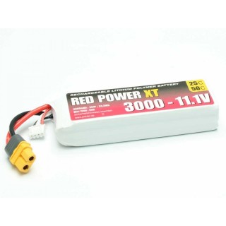 Red Power XT - Batteria LiPo 3000mAh  50C 3S - XT6
