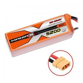 ManiaX - Batteria Power LiPo 6S 5200mAh 22.2V seri