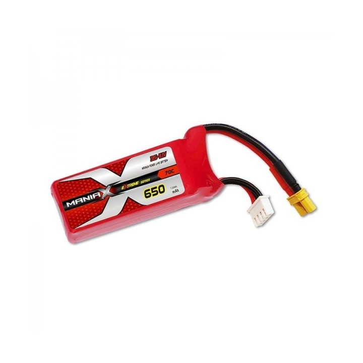 ManiaX - Batteria 11.1V 650mAh 70C Lipo Battery Pa