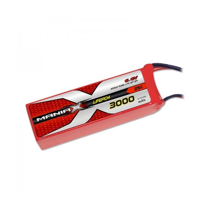 ManiaX - ManiaX LiFePO4 2S 3000mAh 6,6V RX 25C