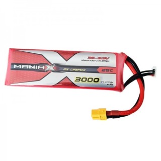 ManiaX - Batteria LiFePO4 3S 3000mAh 9,9V RX 25C X