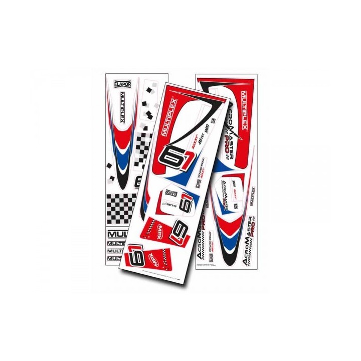 Multiplex - MPX Decal Acromaster Pro - Blu/Rosse (