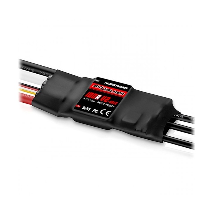 HobbyWing - Variatore SkyWalker V2 100A 3-6s, 7 BE