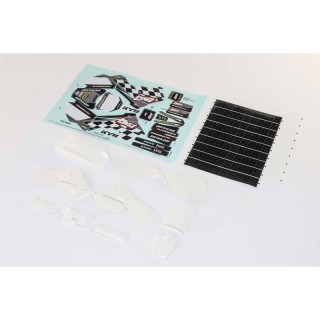Losi - Parti in plastica bianche con set decals Pr