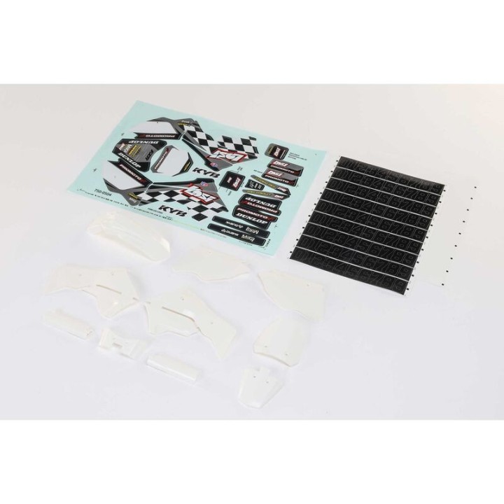 Losi - Parti in plastica bianche con set decals Pr