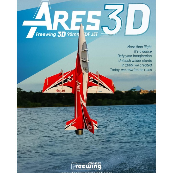 Freewing - Mini Ares 90mm Red 6S PNP RC Jet