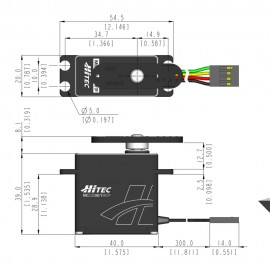 Hitec - Servocomando MDB961WP (90g, 0.15sec, 55kg)