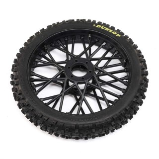 Losi - Ruota anteriore completa Dunlop MX53 Nera P