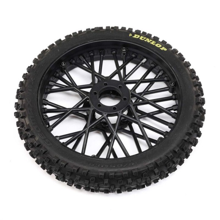 Losi - Ruota anteriore completa Dunlop MX53 Nera P