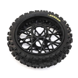 Losi - Ruota posteriore completa Dunlop MX53 Nera