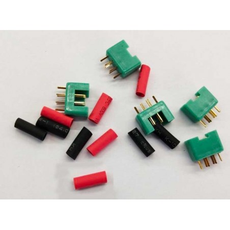 Connettore MPX maschio x5 con termoretraibile